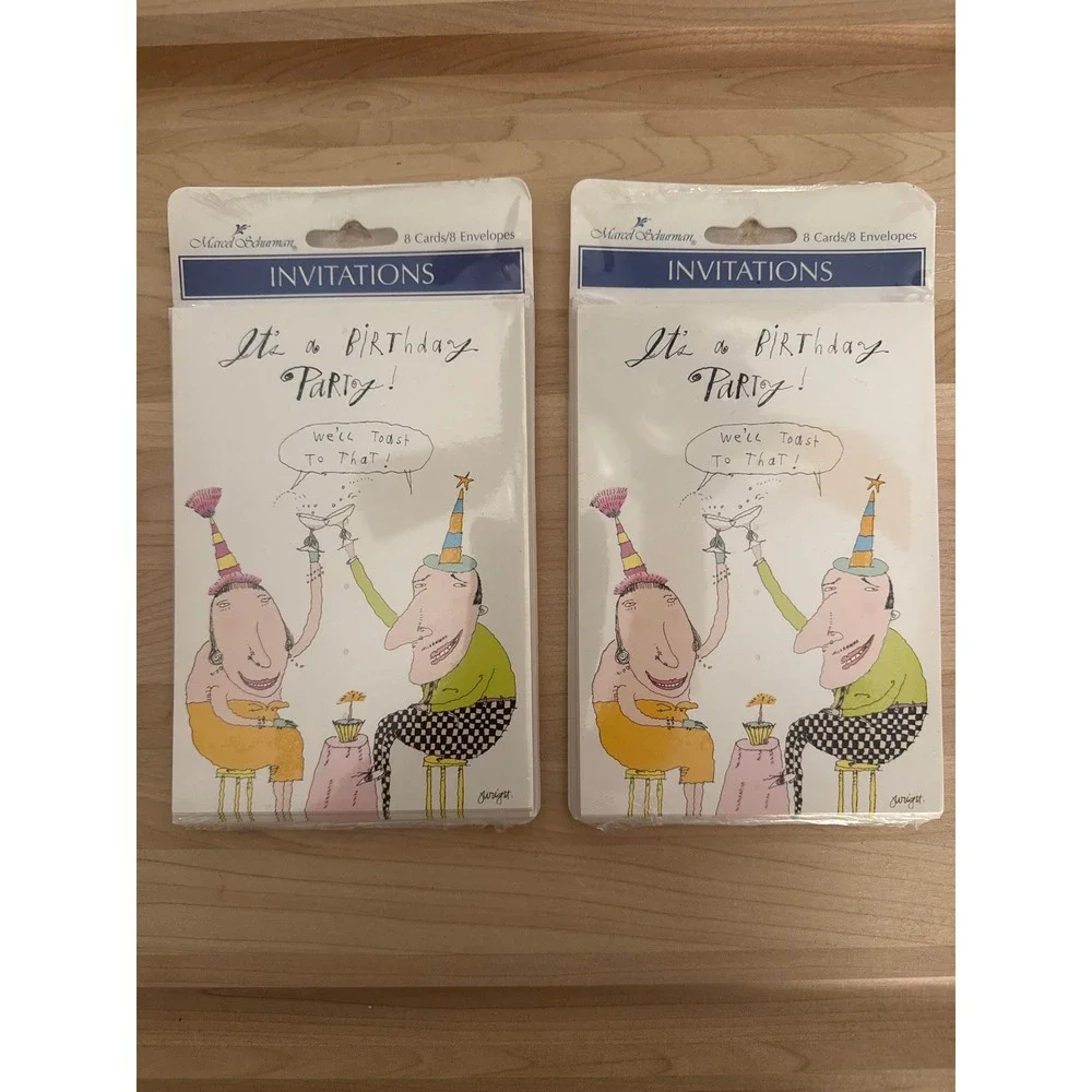 Marcel Schurman Birthday Party Invitations 16‎ Cards Envelopes Juright